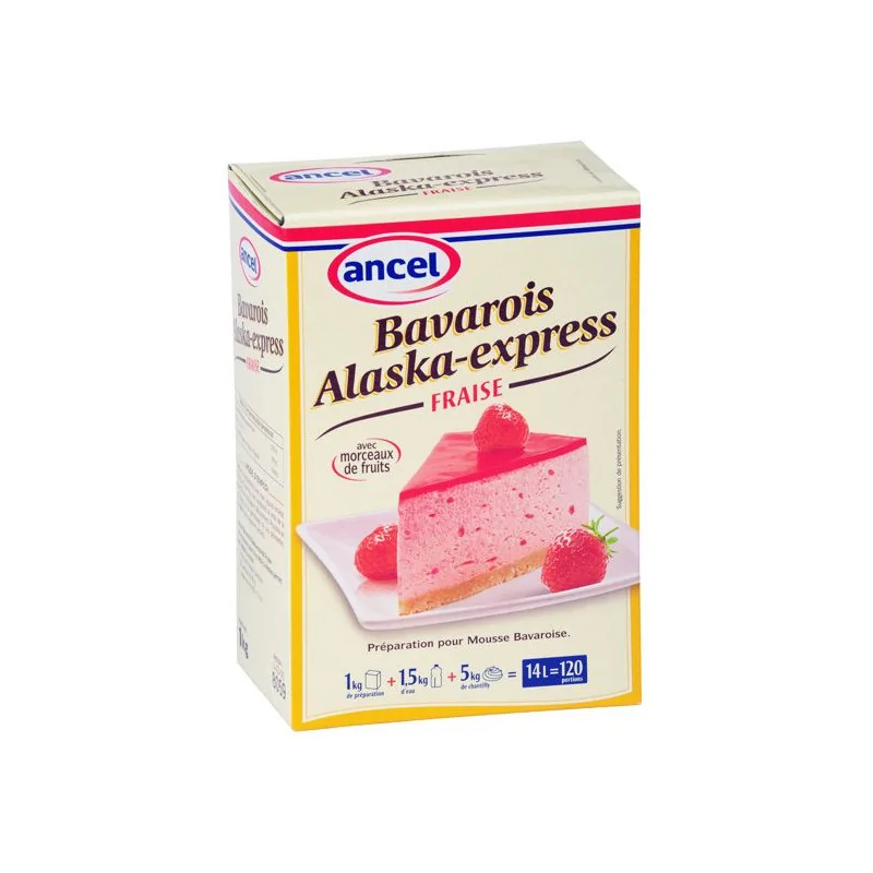 Préparation bavarois fraise Alaska Express 1 kg