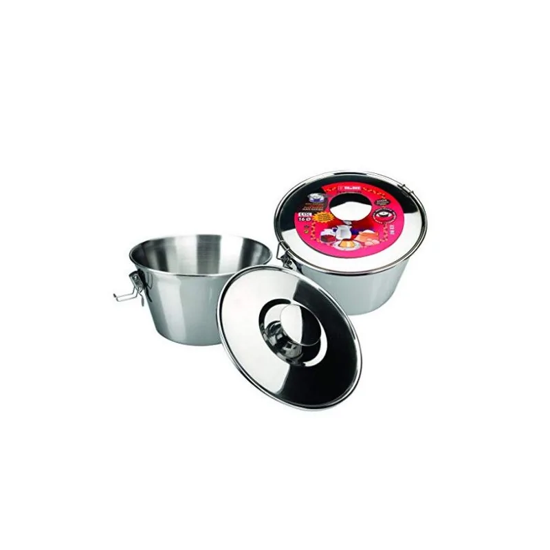 Moule à flan avec couvercle inox 16 cm