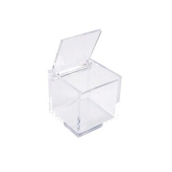Boîte à dragées cube transparente (x3)