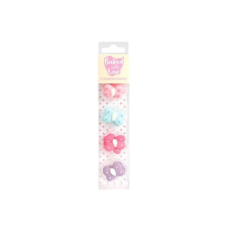 Décors comestibles papillons assortis (x12)