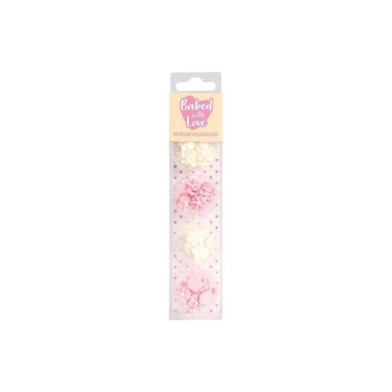 Décors comestibles fleurs assortis (x48)