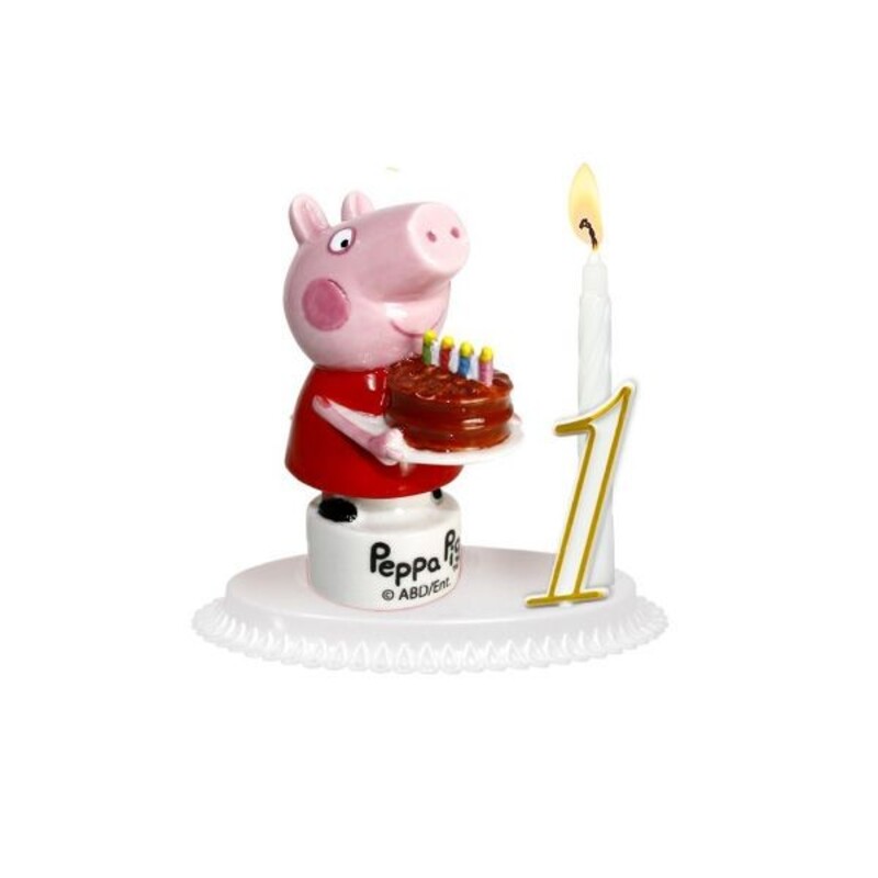 Gateau Anniversaire Peppa Pig Bougie Chiffres Figurine Cerf Dellier