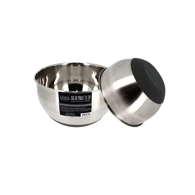 Cul-de-poule inox base silicone 20 cm Patisdécor 