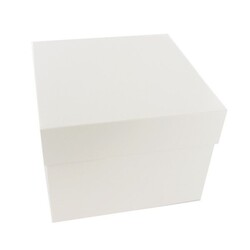 Boîte à gâteau blanche 18 x 18 x H 20 cm Patisdécor