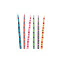 Bougies multicolores à rayures 13 cm (x 12) Bougies multicolores à rayures 13 cm (x 12)