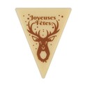 Décoration bûche de Noel motif Cerf en chocolat blanc (x108)