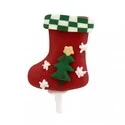 Chaussette de Noël décorée sur pique Patisdécor