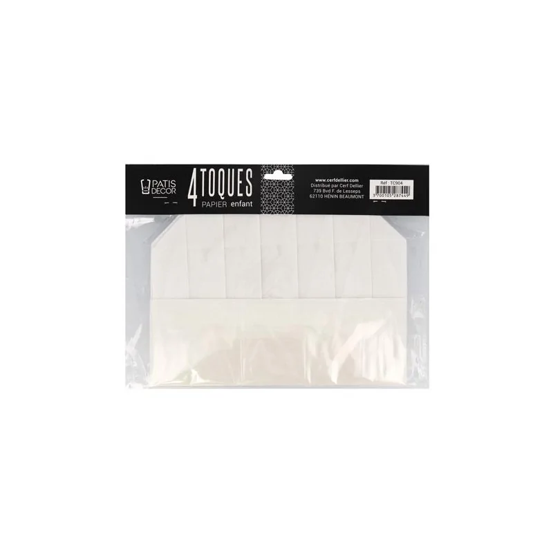 Toque en papier plissé pour enfant Patisdécor (x4)