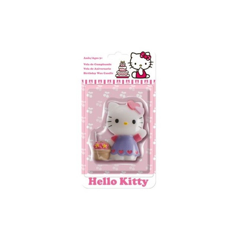 Bougie Hello Kitty sur pique 