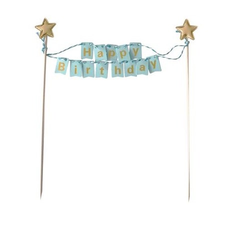 Matfer - Décor azyme banderole Joyeux Anniversaire ballons (lot de 24)