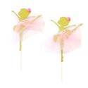 Cake topper danseuse dorée (x2)