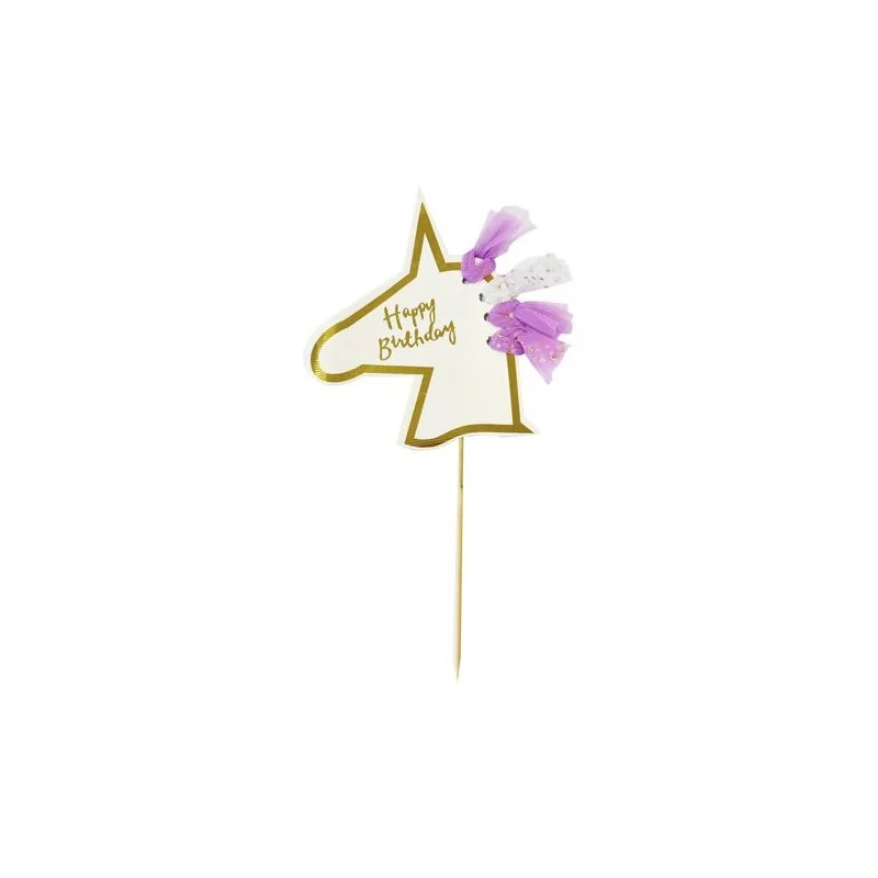 Cake topper tête de licorne Patisdécor