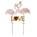 Cake topper flamants roses Love Patisdécor