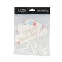 Cake Toppers nuages Happy Birthday Patisdécor (x2)