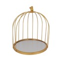 Présentoir cage à oiseaux doré Patisdécor 25 cm
