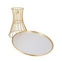 Présentoir gâteaux miroir doré Patisdécor 25 cm