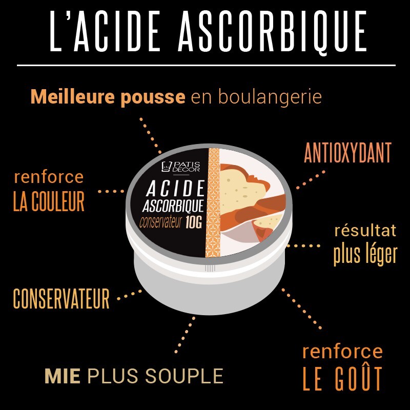 Acide Ascorbique Patisdécor 10 g