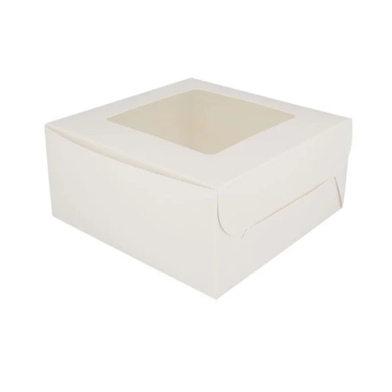 Boîte 4 cupcakes blanche 16 x 16 cm Patisdécor