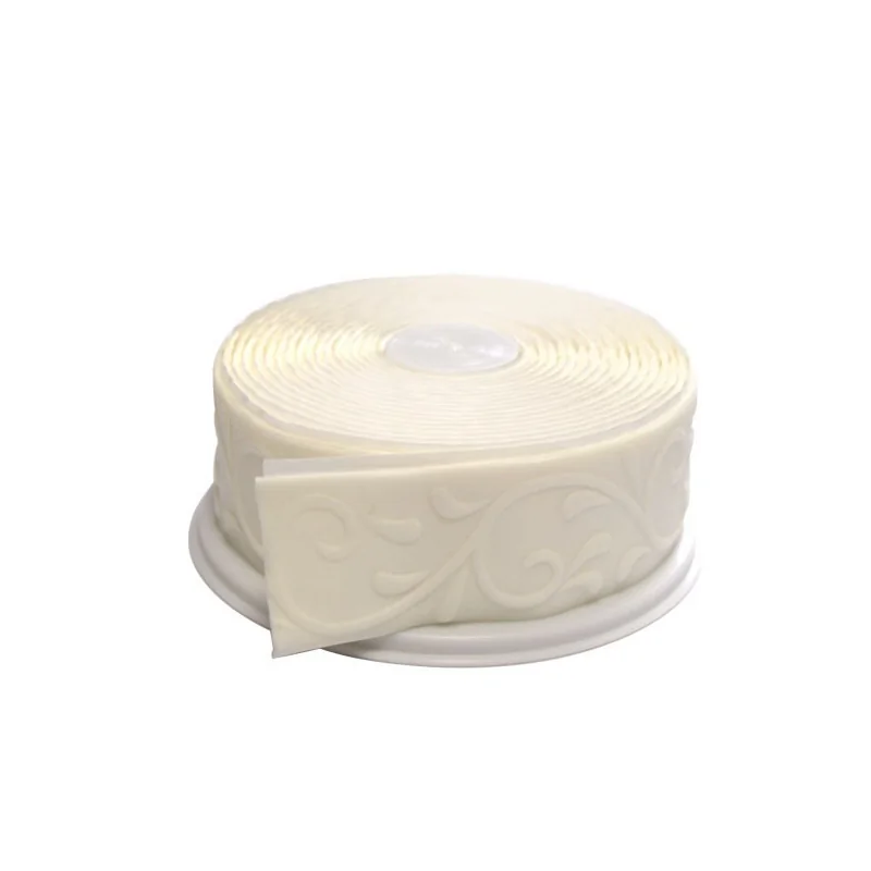 5 m de Ruban pâte à sucre blanc motif arabesques
