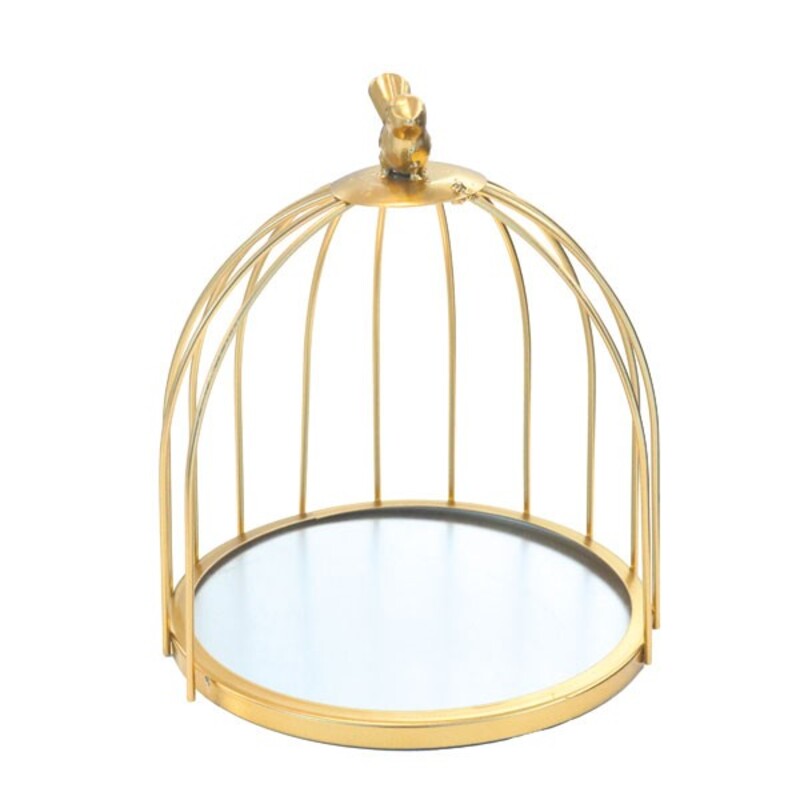 Support à gâteaux en forme de cage à oiseaux, incrustation dorée, nordique,  Double couche, plateau d'exposition pour pâtisserie et Dessert, assiettes  décoratives pour bonbons et fruits secs - AliExpress