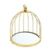 Présentoir cage à oiseaux doré Patisdécor 21 cm