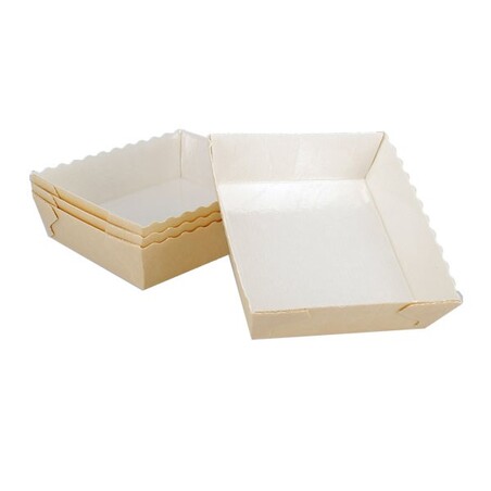 Moule de cuisson professionnel en papier pour gâteaux et pâtisseries PAQUET  DE - COLIS DE 25 DESIGNATION 25 Plaques Carton Easy Bake + 500 moules 17982  DIM. mm Plaque : 553 x 362 / Moule : 80 x 40 x 40 ref : 17982