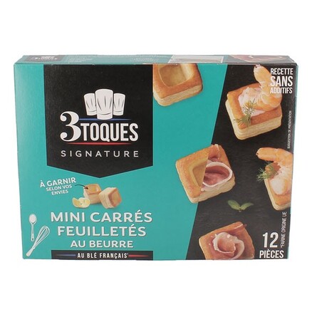 Mini carrés feuilletés au beurre à garnir (x12)