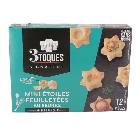 Mini étoiles feuilletées au beurre à garnir (x12)