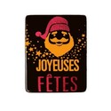 Rectangles chocolat noir Joyeuses Fêtes Père Noël (x72)