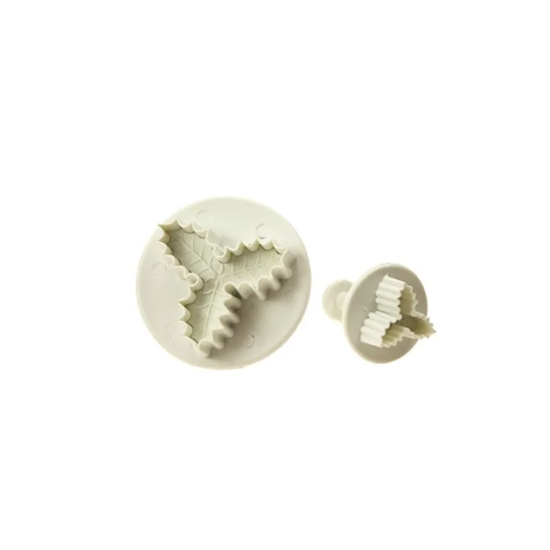 Emporte pièce éjecteur Triple feuille de Houx (x2)