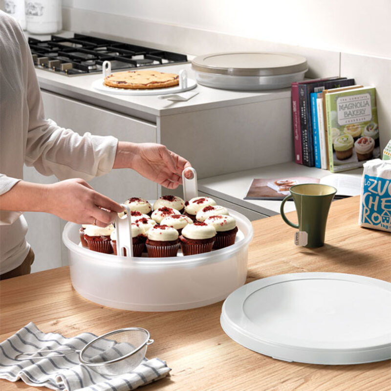 Boîte à gâteau ronde avec plateau 38 cm