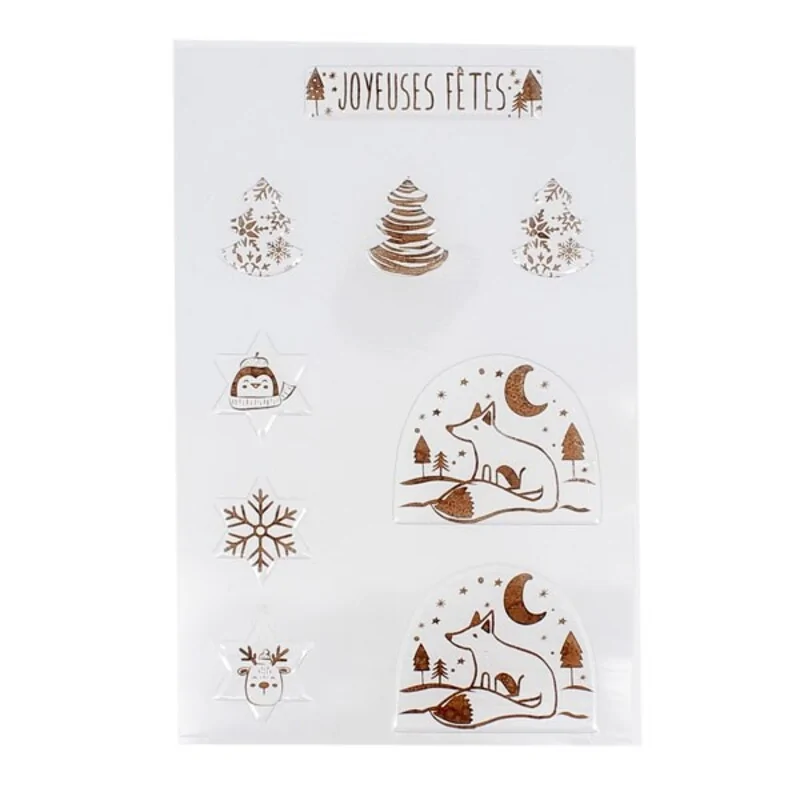 Transfert chocolat thème Noël Renard