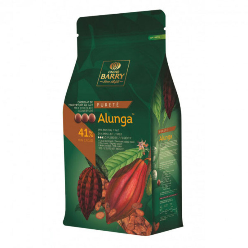 Chocolat de couverture au lait Alunga 1 Kg 