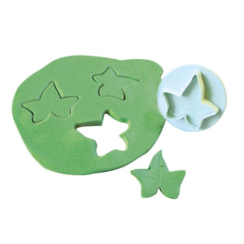 3 Emporte Pieces Feuille De Lierre Poussoir Patisdecor Cerf Dellier