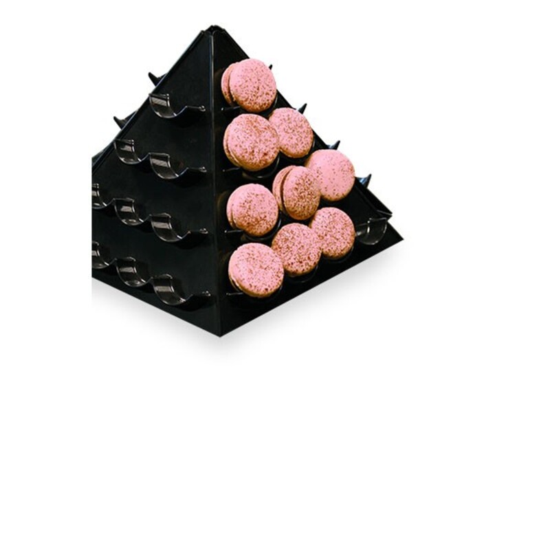 Pyramide à macarons noire Gatodéco Pyramide à macarons noire Gatodéco