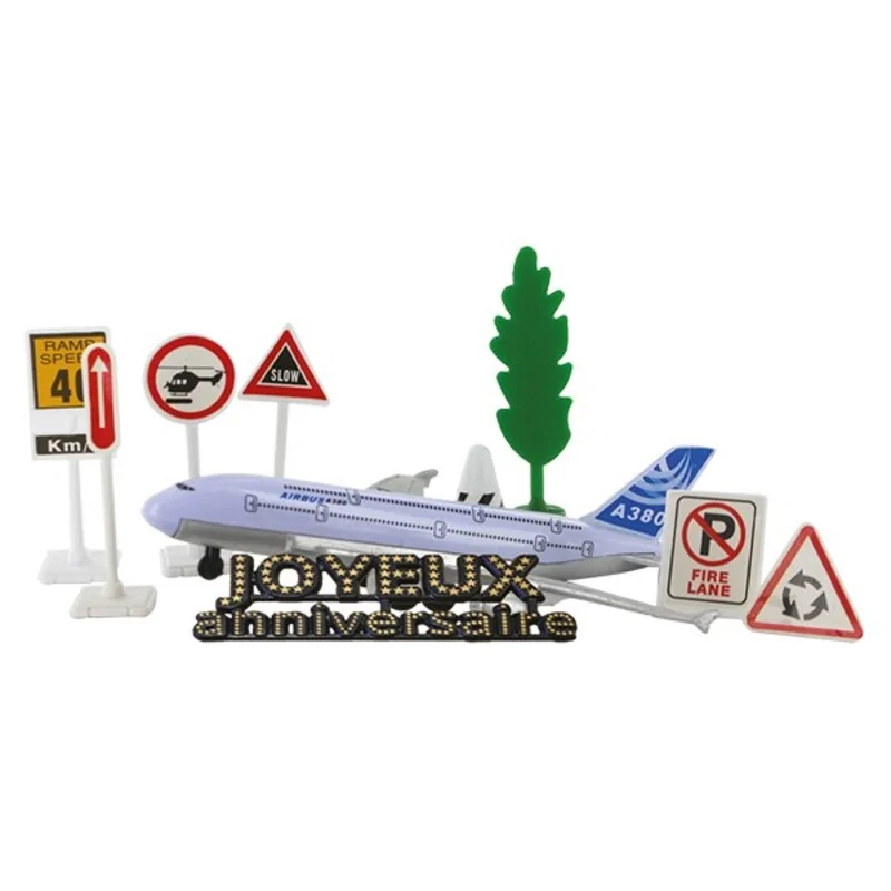 Kit Decor Gateau Avions Cerf Dellier