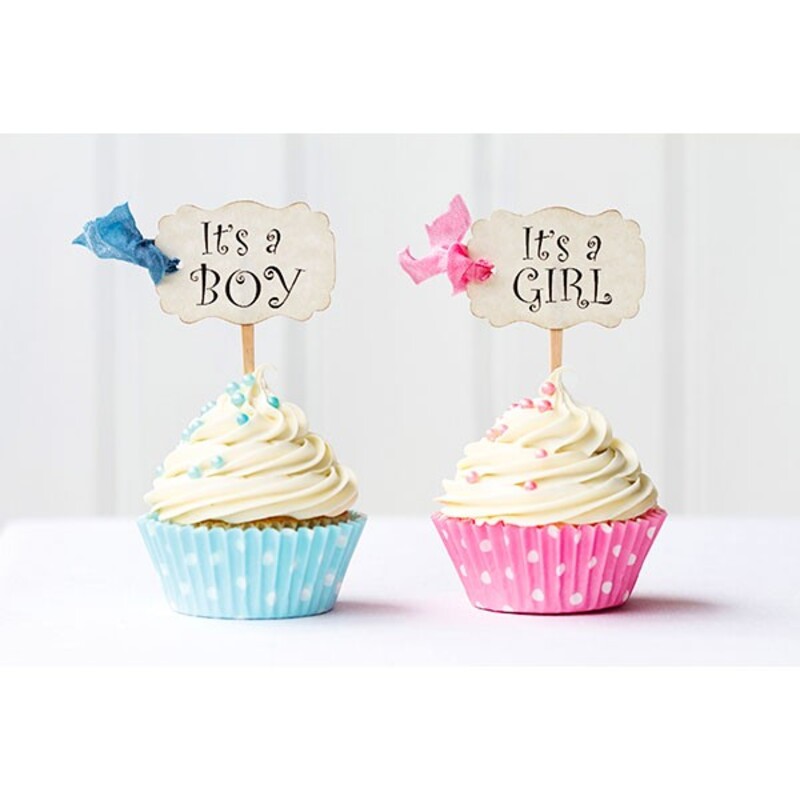 Caissette cupcake bleu ciel pois blancs (x 50)