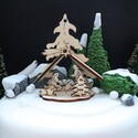 Kit crèche de Noël en bois Gatodéco