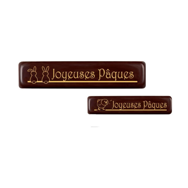 Rectangle chocolat Joyeuses Pâques assortis (x132)