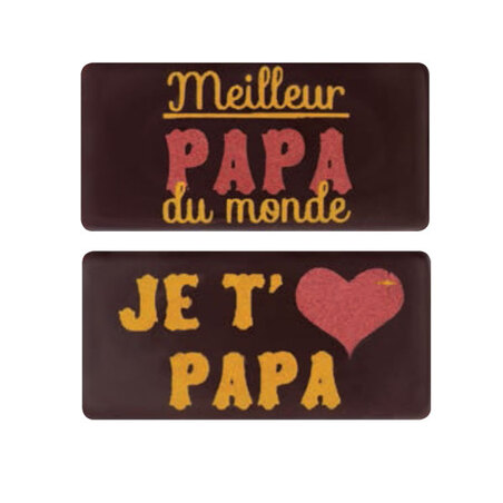 Rectangle chocolat Meilleur Papa assortis (x84)
