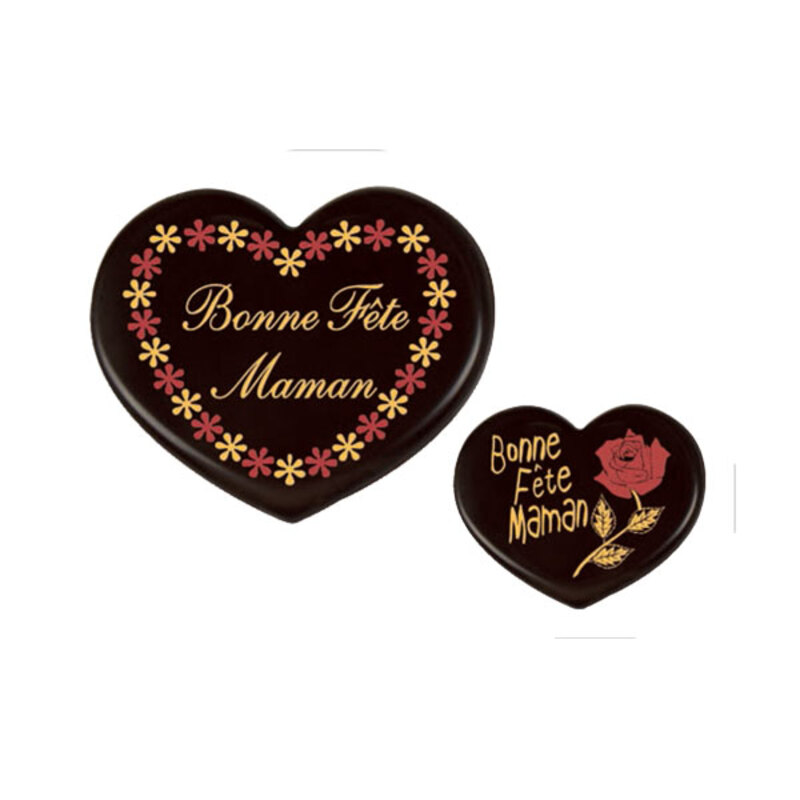 Coeurs en chocolat Bonne Fête Maman assortis (x60)