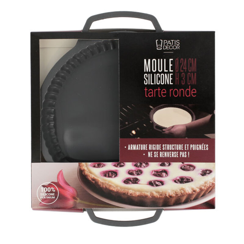 Moule a Kouglof Silicone, Moule a Gateau Silicone Rond 23cm