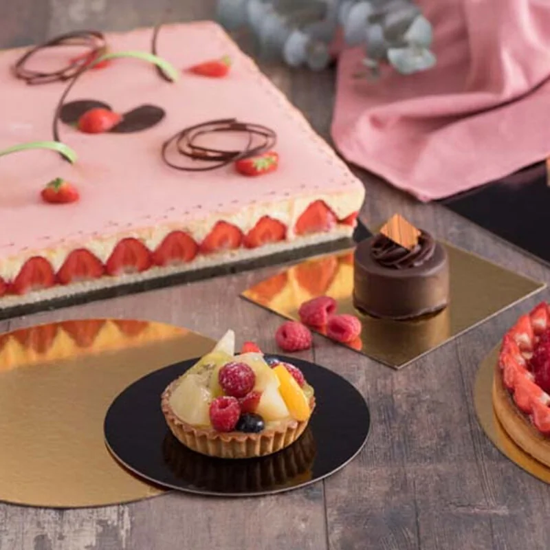 Rond Carton Or Uni X 100 Support Gateau Cerf Dellier