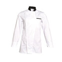 Veste blanche col noir manches longues Alex Veste blanche col noir manches longues Alex