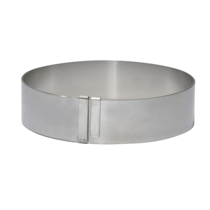 Cercle à pâtisserie inox réglable ø 16 à 30cm