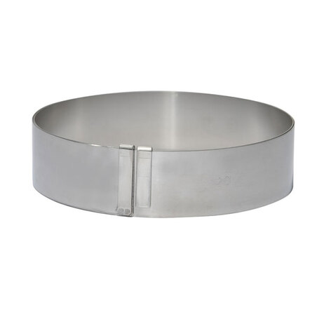 Cercle à tarte en inox - 16 cm h.2 cm Bords Roulés - Gobel