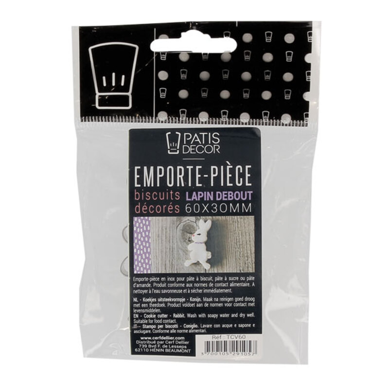 Emporte-pièce lapin debout 6 cm