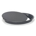Moule à tarte fond amovible acier émaillé 30 cm Moule à tarte fond amovible acier émaillé 30 cm