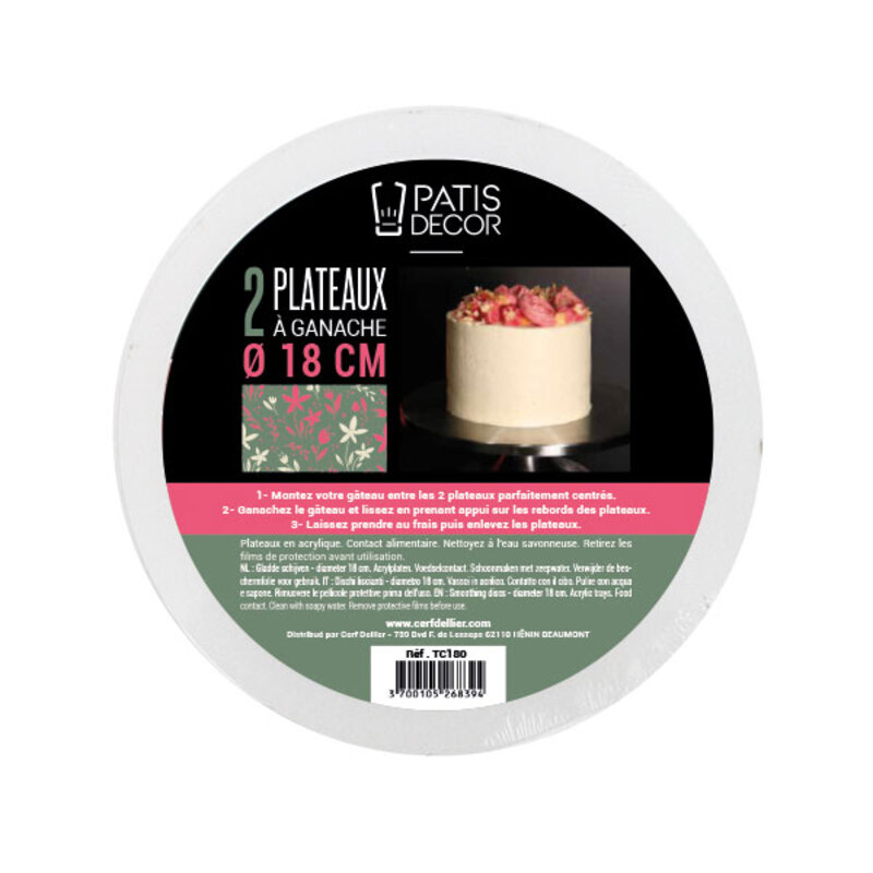 CPDD Disque de Gâteau Acrylique, 6,5 Pouces 2 Pack - Jeu de Disques de  Gâteau Acrylique Rond, Disque Acrylique pour Gâteau CPDD Classement, 1/8 Po  d'Épaisseur 