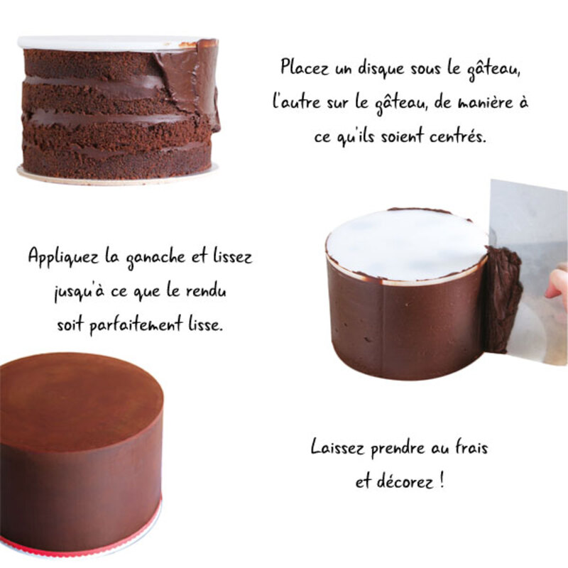 plaque en plexiglas pour lissage de la ganache